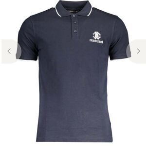 Roberto Cavalli  Royal Blue Polo with White Trim